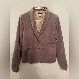 J.Crew Eden Velvet Peplum Blazer